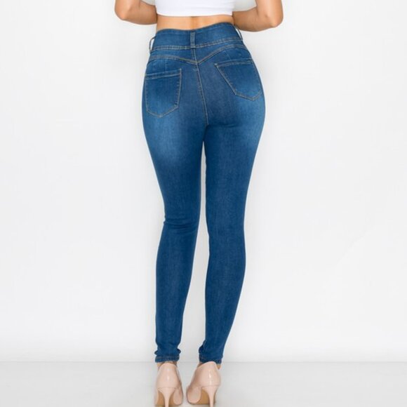 High Waisted, Distressed, Lover Brand Skinny Jeans - Picture 3 of 6